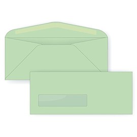 #10 Window Envelope - 24# Light Green (4 1/8 x 9 1/2) - Business Window Series (Pastel) (Box of 500)