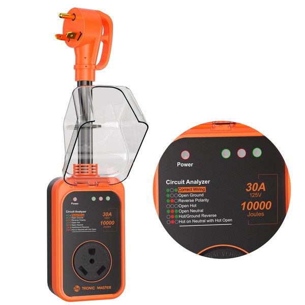 TRONIC MASTER RV Surge Protector 30 Amp - 10000 Joules