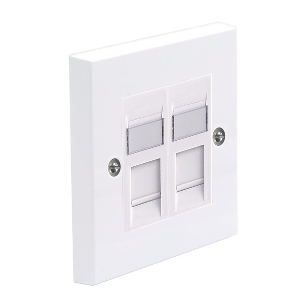 LEENUE RJ45 Socket Cat6, Ethernet Double Socket RJ45 Network Wall