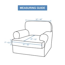 CUCRAF T Cushion Sofa Cover 2 Piece Armchair Slipcovers, Soft Thick Velvet Couch Cover for Living Room, Washable High Stretch Furniture Protector with 1 Cushion Chair Slipcover (Chair, Ivory)