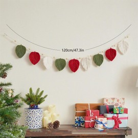 champracer Boho Decorative Macrame Wall Hanging, Handwoven Green Leaves Macrame Tapestry with Wooden Beads, Tapestry Wall Hanging, Boho Wall Decoration, Bedroom, Living Room, Children's Room (Green)