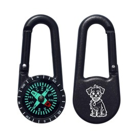 Azeeda 'Yorkie Poo Dog' Compass Keyring (KC00030884)