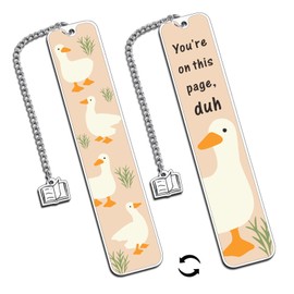 Duck Gifts, Duck Gifts for Duck Lovers, Stocking Stuffers for Teen Girls 16-18, Cute Bookmarks for Women, Book Marks for Reading Women, Bookmarks for Book Lovers, Funny Bookmarks for Women Girls
