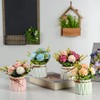 Artificial Flower Plants – Mini Fake Hydrangea Flowers in Pot