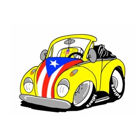 CAROD PUERTO RICO FLAG- PR STICKER-DECAL, BANDERA BORICUA, PUERTO RICAN FLAG.#70