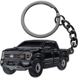 F150 Keychain for Ford F150 Accessories 2023 F-150 Key Chain Fob Cover 2022 Toy Truck Metal KeyRing Accessories White - Colour: F-black