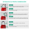 Candados,2 Pack Candado para Locker, Candado de Combinación Reajustable Impermeable
