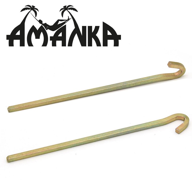AMANKA Stahl-Hart 5 Square Tent Pegs 220 x 6 mm