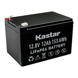 Kastar 12.8V 12Ah 153.6Wh LifePO4 Lithium Iron Phosphate Deep Cycle Rechargeable Battery | 2500-7000 Life Cycles | Built-in BMS | Perfect for RV, Solar, Marine, Overland, Off-Grid Applications