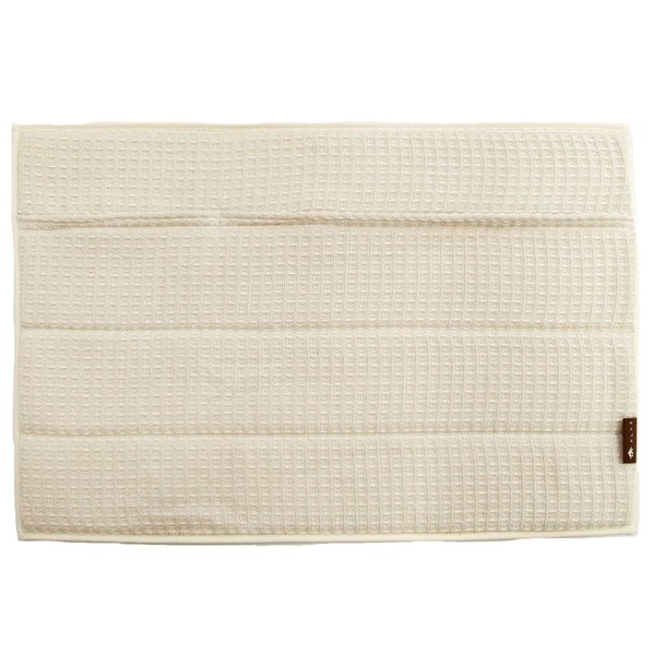 OKA PLYS Base Draining and Absorbent Mat, Beige, Approx. 10.6 x 15.7 inches (27 x 40 cm), Waffle, Moisture Control, Deodorizing, Made in Japan