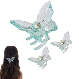 Traziewell Hair Clips Large Pack of 3 Butterfly Hair Clips for Girls Hair Clips for Women and Women 0715