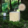 Zirben-Würfel Duft-Set | Zirbenholz-Würfel mit Motiv und Tropfstruktur + Zirben-Öl