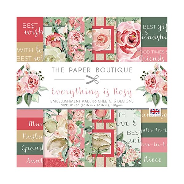 The Paper Boutique - Everything is Rosy - Embellishments Pad,