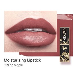 Catkin Rouge Moisture Lipstick, Waterproof Long Lasting Satin Highly Pigmented Smooth Soft Glow Finish 0.13 Ounce CR172 Maple