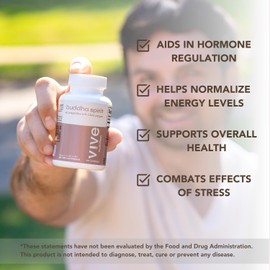 VIVE NUTRITION Buddha Spirit Ashwagandha Capsules with Black Pepper - 100% Organic, Vegan & Gluten-Free - 60 Count, 30-Day Supply