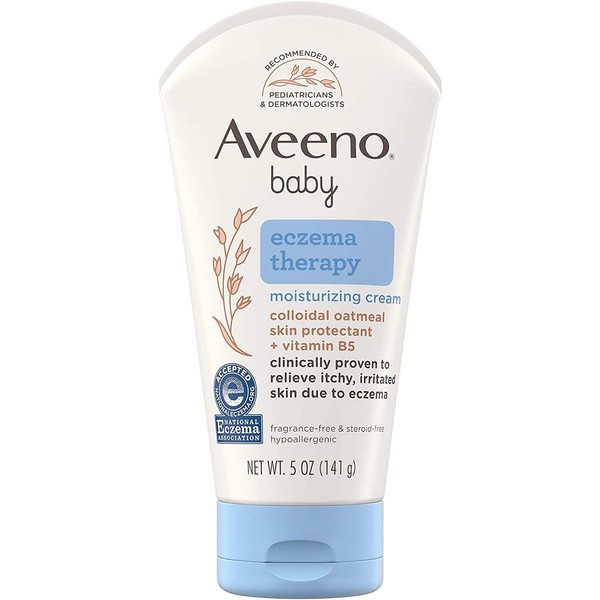 Aveeno Baby Eczema Therapy Moisturizing Cream, 5oz (Pack of 5)