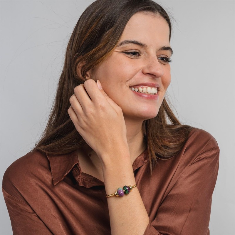 Trollbeads Ruby Zoisite Bead TSTBE-60003, Gemstone, Ruby