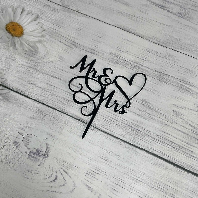 JIEEIN Mr & Mrs - Decoración para tarta de novia