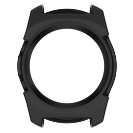 AWADUO for TicWatch Pro 2020 Silicone Protective Case Cover, Smartwatch Protective Case Cover Shell Skin for TicWatch Pro/Pro 2020, Soft and Durable(Silicone Black)