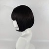 Donally Women's Full Wig Short Bob Straight Wig (Black)