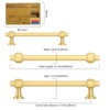 Amerdeco 10 Pack Brushed Gold Cabinet Pulls 5 Inch(128mm) Hole