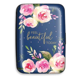 Lady Jayne Navy Roses Credit Card Case (85168)