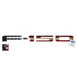 Decal Mods 2021-2025 F150 Tailgate Insert Decals Letters Inlays Indent Stickers (Thin Decal) for Ford F150 (2021-2025) (American Flag - Worn) | FG1R7