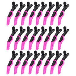 Ondder 24 Pcs Black Pink Large Alligator Hair Clips for Styling Sectioning Big Pro Salon Gator Hair Clips for Barber Hair Coloring Cutting Sectioning Hair Styling Accessories for Women Men Girls Teens