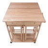 Winsome Wood Suzanne Kitchen, Square, Natural