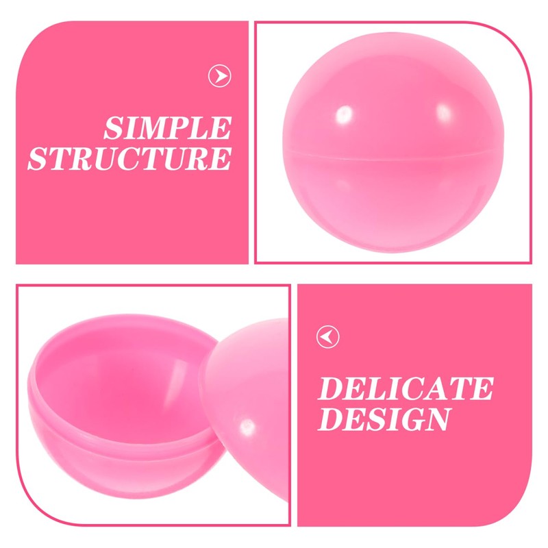 Didiseaon 50 Pcs Openable Raffle Balls, Pink PVC Lottery Capsules,