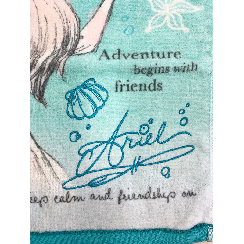Marushin 2006029500 Hand Towel, The Little Mermaid Mellow Lagoon