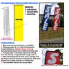 Solid Red Outdoor Rectangle Feather Banner Flag Sign with Pole