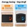 CADARA Fireplace Blocker Blanket Stops Overnight Heat Loss, Fireplace Draft