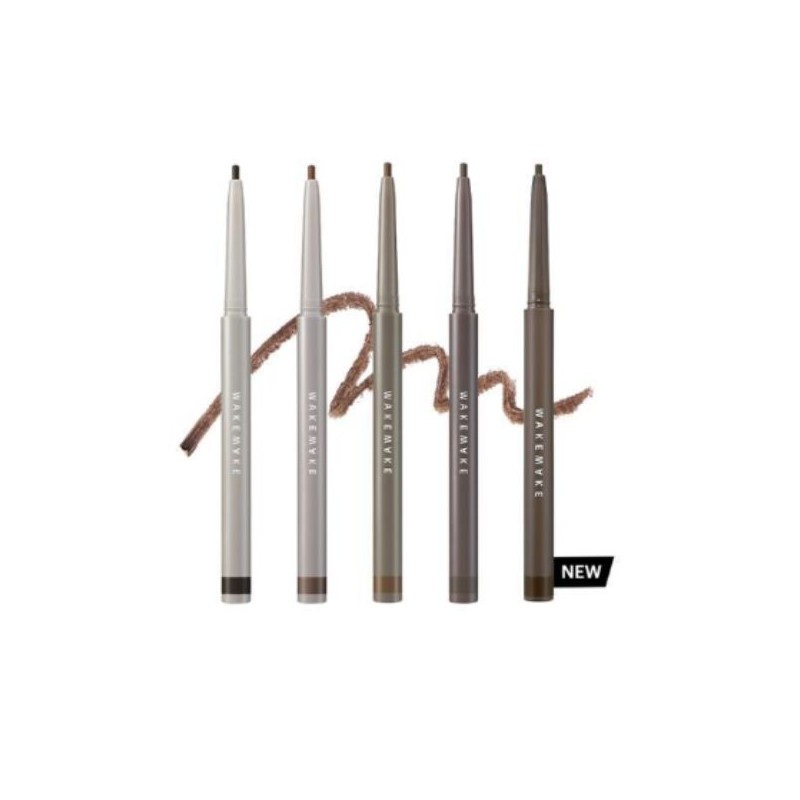 WAKEMAKE Real Ash Pencil Liner 0.14g, Color:02 DARK ASH BROWN