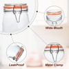 Galssmagic 64 oz Large Mason Jars Wide Mouth,3 Pack Half