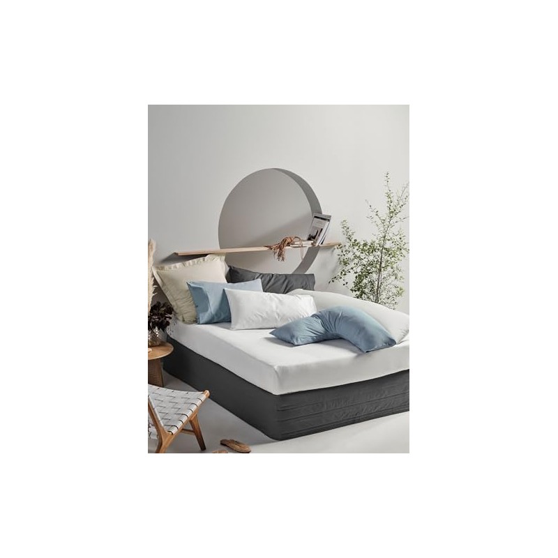 Linen House 300TC Cotton Percale Standard Pillowcase, Blue