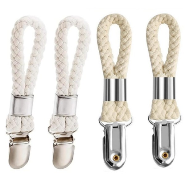 DACUAN 4 Pinzas de algodón Trenzadas para Toallas, Pinzas de