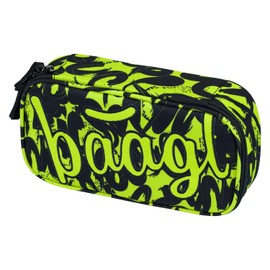 Baagl Pencil Case for Boys and Girls, School Pencil Case for Stationery and School Items, lime