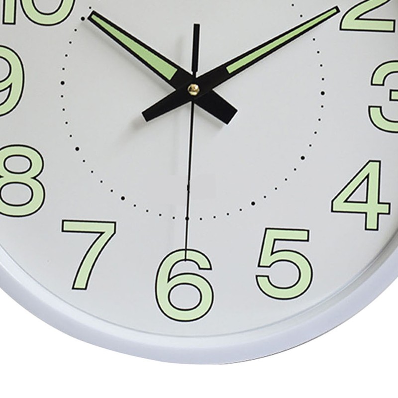 12 Inch Luminous Wall Clock Minimalist Round Quartz Clock for