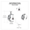 MONGAS Skull Necklace Sterling Silver Skull Moon Pendant Gothic Jewelry