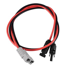 Solar Plug for Anderson 50A Plug Cable 4 mm² 1 m, 12AWG 600 V Plug for Solar Panel Cable, Weatherproof for Solar Panels, Energy Storage, Portable Generators, RV & Solar Generators