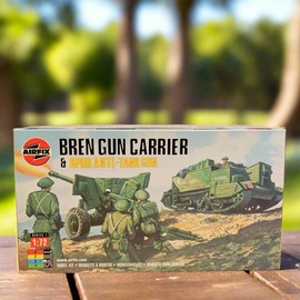 Airfix A01309 1:76 Scale Bren Gun Carrier and 6PDR Anti-Tank Gun Military Vehicles Classic Kit Series 1