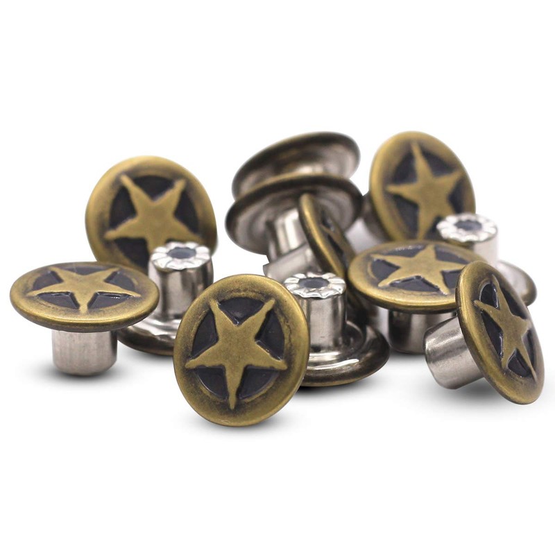 12 Pcs Bronze Jeans Button No Sew Replacement Buttons for