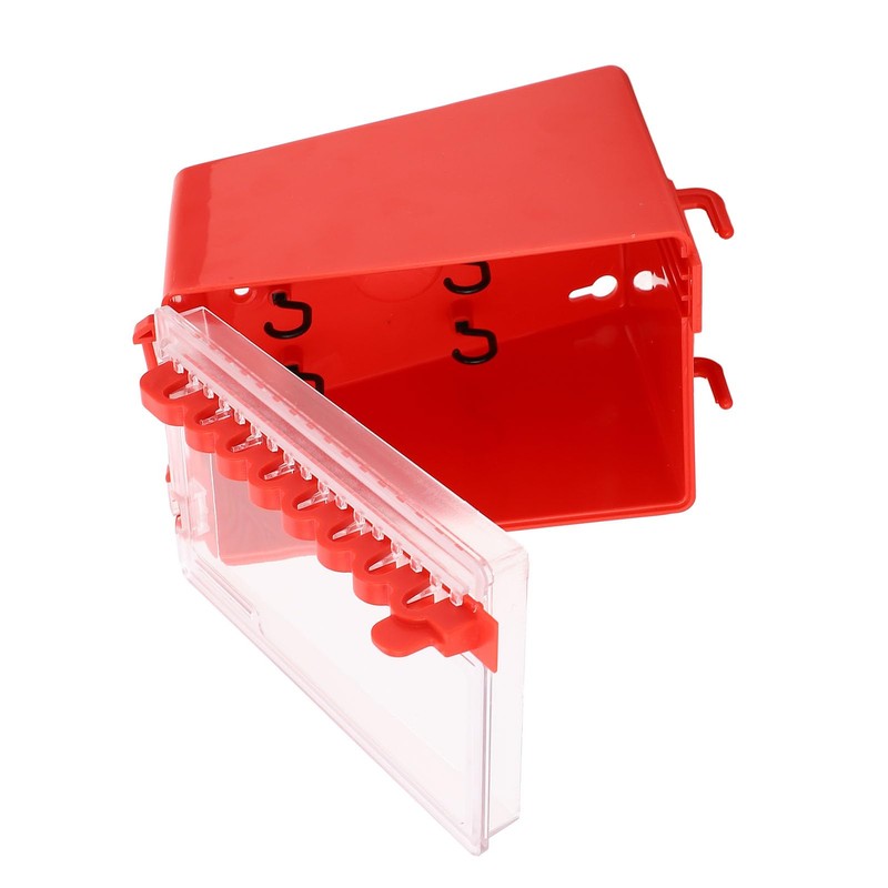 NOENNULL Lockout Tagout Box,Portable Safety Group Padlock Box Wall Mount