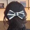 Burnaby deep gray knit ribbon hairpin pin option / 버나비
