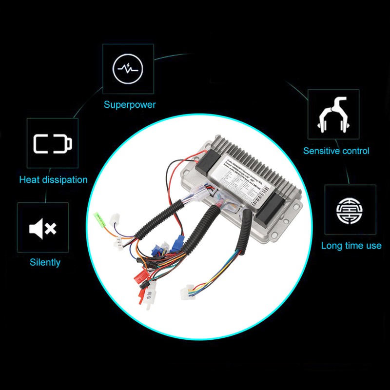 1000W Ebikes Brushless Controller Sine Waves 36V‑48V Universal 3 Mode