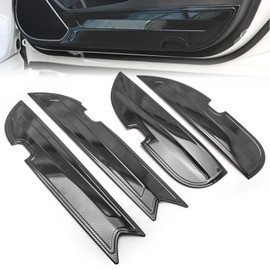 Xotic Tech Door Anti Kick Panel Protector Guard Cover Trim, Carbon Fiber Pattern Stainless Steel, Compatible with Honda Accord 10th Gen 2018-2022