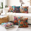 JOTOM Cushion Cover 45x45 cm Boho Purple Bohemian Mandala Decor