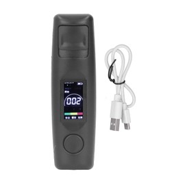 Black Portable Breathalyzer Professional Noncontact High Accuracy Alcohol Tester Rechargeable With LCD Digital Display