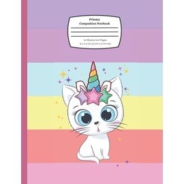  Primary Composition Notebook With Picture Box: Wide ruled with Dotted Midline | Primary Story Journal with picture space | top half blank |